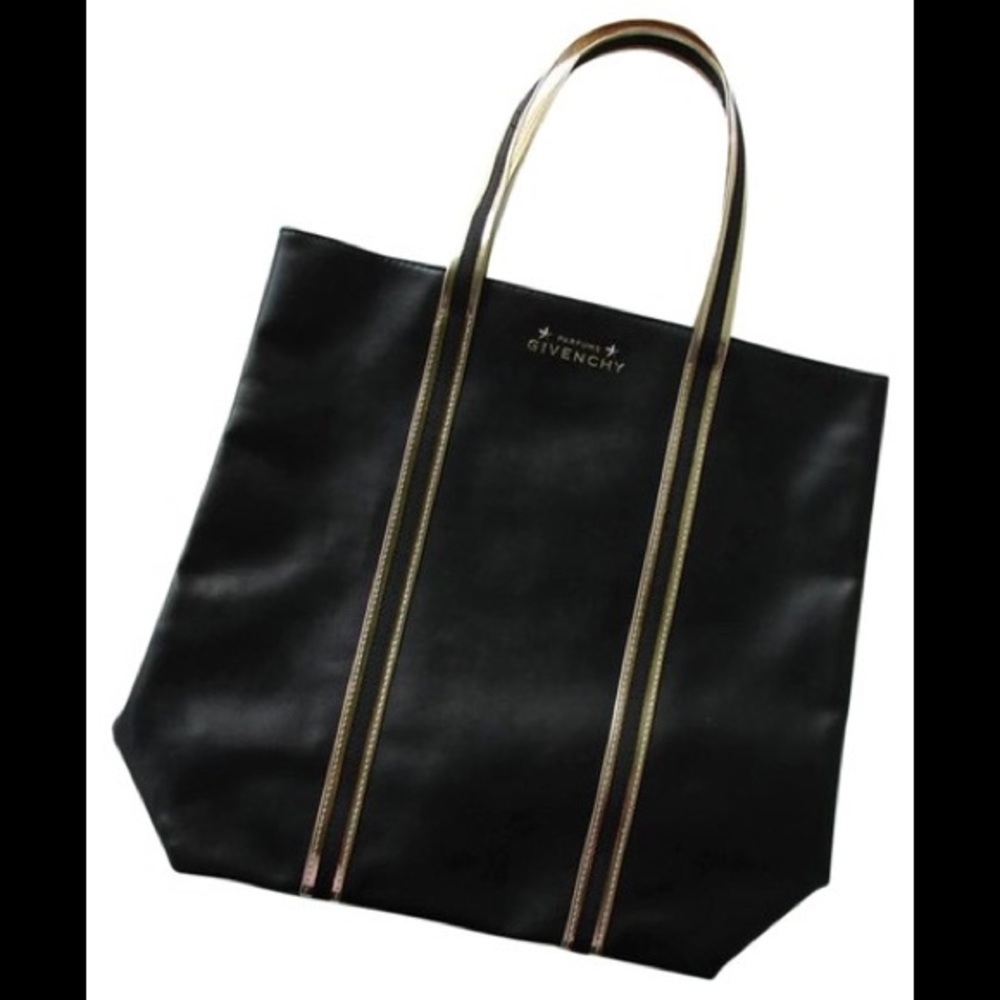 GIVENCHY Parfume Bag Black Gold Faux Leather Tote